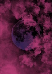 Wall Mural - abstract with space.beautiful bright space objects.planets and comets.abstract background,wallpaper,