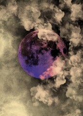 Wall Mural - abstract with space.beautiful bright space objects.planets and comets.abstract background,wallpaper,