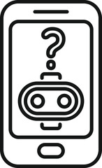 Poster - phone assistant icon outline vector. office service. customer support