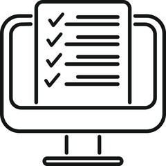 Poster - online task help icon outline vector. customer support. persona marketing