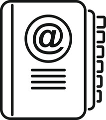 Poster - help folder icon outline vector. work hotline. client call