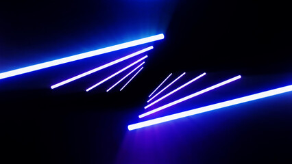 Aufkleber - Abstract Sci-Fi retro style of the 80s. Laser neon bright background. Design for banners advertising technologies.	