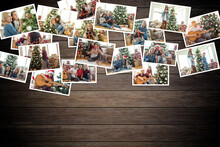 Collage Of Different Photos Of Christmas Decoration.