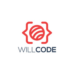 code and technology logo design templates