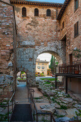 Wall Mural - Spello. Ancient atmosphere in the medieval village