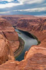 Wall Mural - Page, AZ. USA - August 24, 2022: The Horseshoe Bend at Glen Canyon National Recreation Area                  