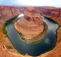 Wall Mural - Page, AZ. USA - August 24, 2022: The Horseshoe Bend at Glen Canyon National Recreation Area                  