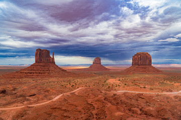 Wall Mural - Monument Valley National Park, AZ. USA: General view of the entrance of the park