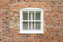 Wooden Sash Window House Exterior, England, UK