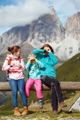 Wall Mural - family at the dolomites