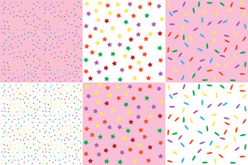 Wall Mural - colorful confetti sprinkle pattern wallpaper background. vector illustration