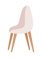 Poster - Comfortable chair semi flat color vector object. Editable element. Full sized item on white. Home arrangement simple cartoon style illustration for web graphic design and animation