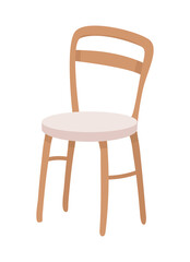 Poster - Stylish chair for living room semi flat color vector object. Editable element. Full sized item on white. Home arrangement simple cartoon style illustration for web graphic design and animation