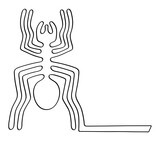 Fototapeta  - Geoglyph of the spider from Nazca, Nazca lines, Peru