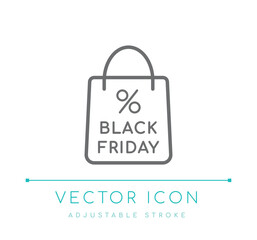 Wall Mural - Black Friday Sale Line Icon