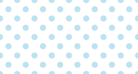 Poster - Seamless polka dot pattern. Vector repeating texture. Polka dot with color pastel background. Blue polka dot pattern. Blue polka wrapping texture. Vector illustration