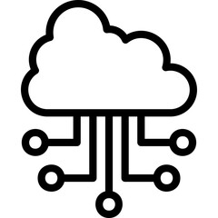 Canvas Print - Cloud Computing Icon