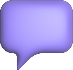 Poster - 3d rendering chat bubble icon. Illustration with shadow isolated on white.