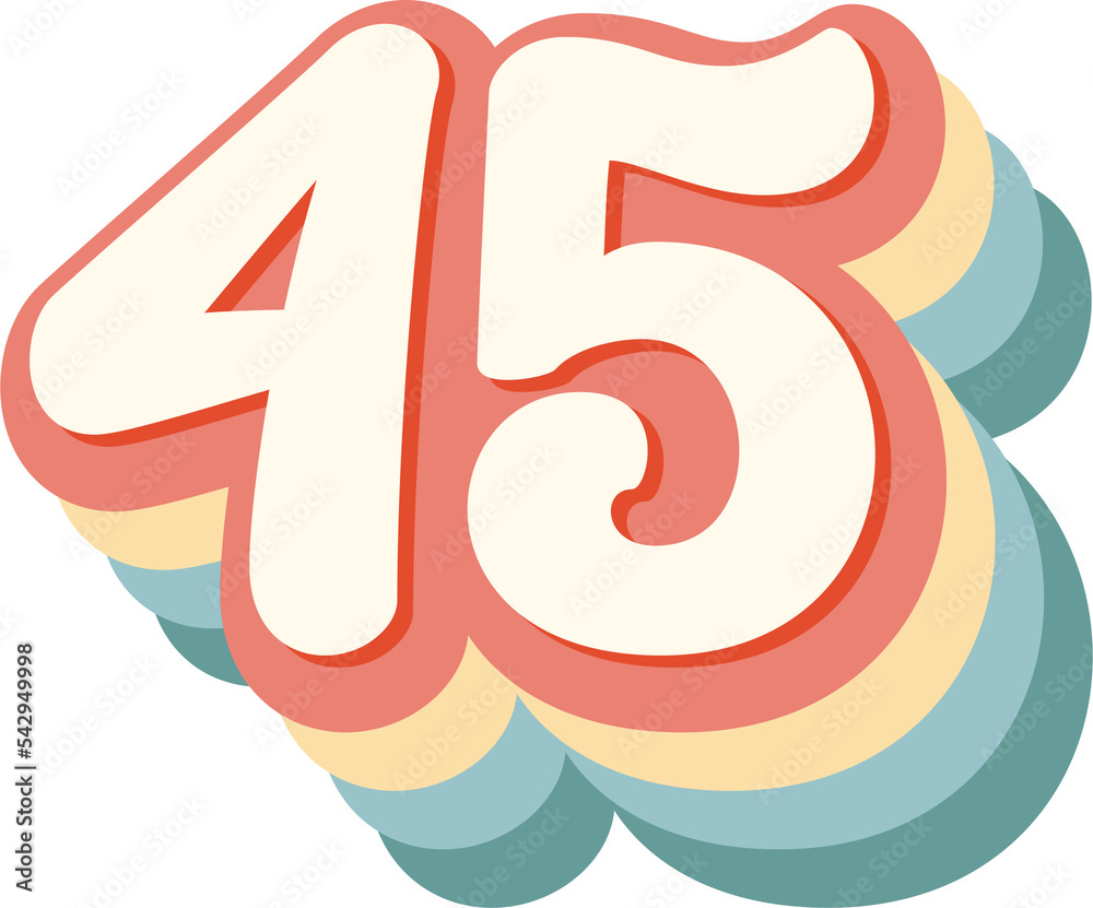 45 Number Stock Illustration | Adobe Stock