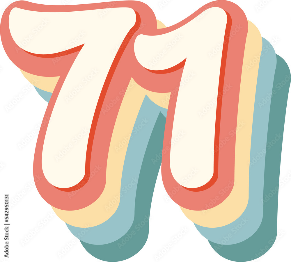 Number 71 Examples 71 Number Stock Illustration | Adobe Stock