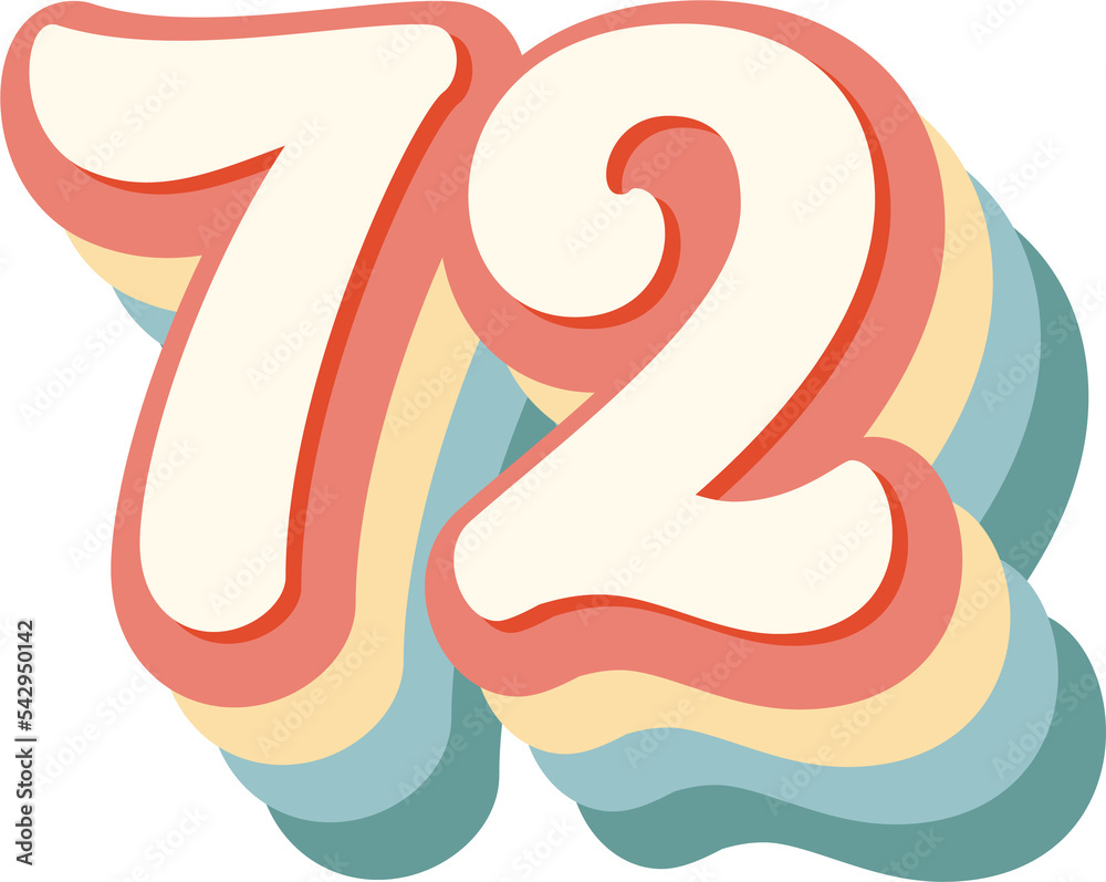 72 Number Stock Illustration | Adobe Stock