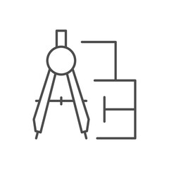 Poster - Architectural drawing line outline icon