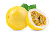 Yellow Passion Fruit Isolated On Transparent Png