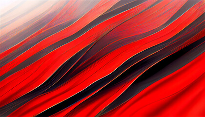 Wall Mural - Red and black flowing background