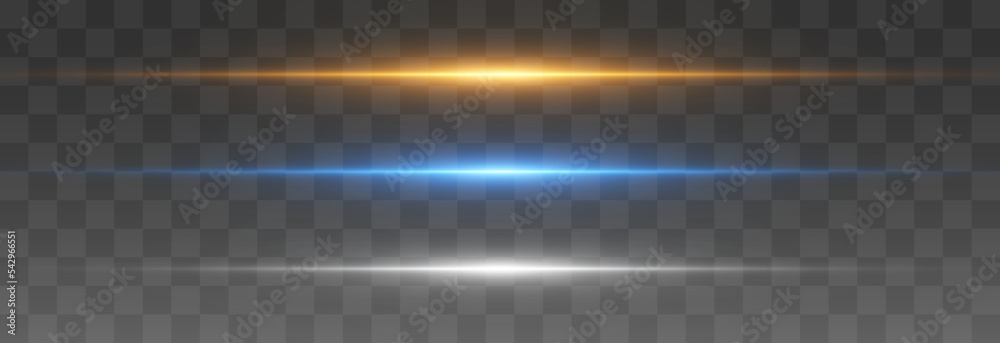 Abstract lights lines on png. Vector laser beams. Glowing streaks on ...