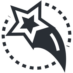 Wall Mural - Shooting Star Vector Icon