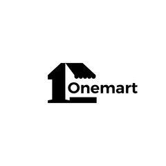 Wall Mural - Number one  mart logo Initial. Number one store simple modern logo design. Flat and minimalist brand identity