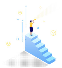 Aufkleber - Targeting concept - modern isometric banner