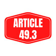 Symbole article 49.3 en France