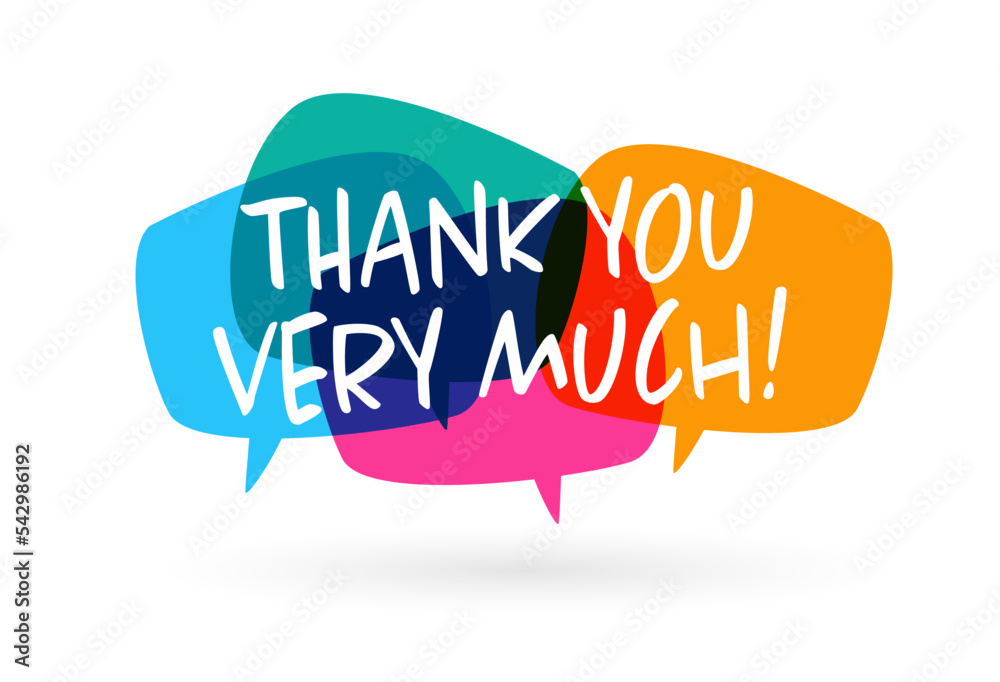Stock-Vektorgrafik „Thank you very much !“ | Adobe Stock