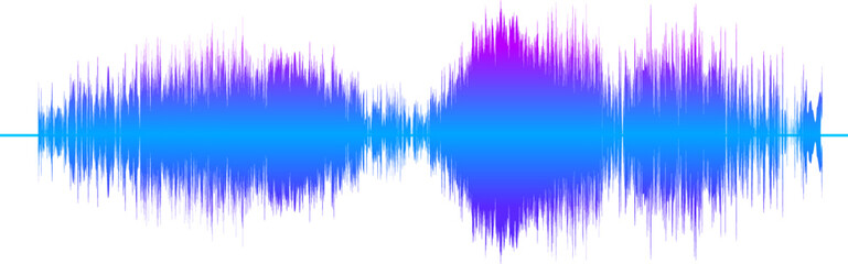 Wall Mural - Sound noise effect. Color gradient audio wave