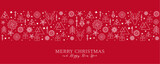 Fototapeta Sport - Christmas card with snowflake border vector illustration, Merry Christmas an happy new year