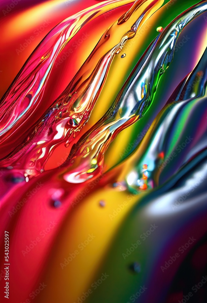 Polychromatic Textures Ilustración de Stock 3D rendered computer generated image of a liquid ...