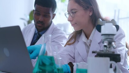 Wall Mural - medical science laboratory,health care researchers working in life science laboratory,medical scienc