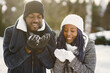 © prostooleh - African american couple in a winter forest