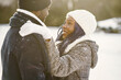 © prostooleh - African american couple in a winter forest