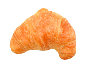 Wall Mural - Fresh and tasty croissant over white background 