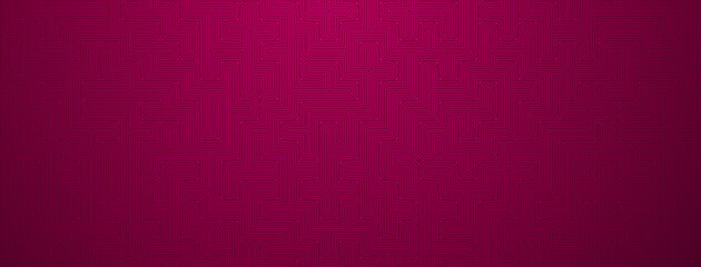 Abstract background with maze pattern in crimson colors