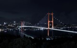 bosphorus bridge at night