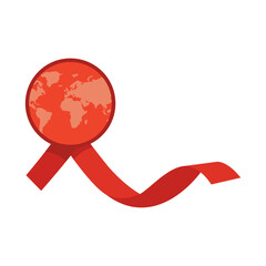 Wall Mural - world aids day ribbon