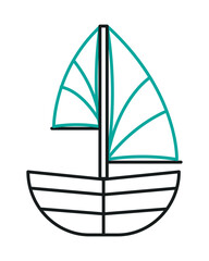 Sticker - sailboat icon image