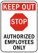 Keep out sign private property danger warning