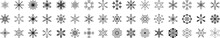 Snowflake Icons Collection Vector Illustration Design