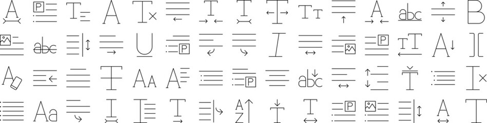 Poster - Text & typography icons collection vector illustration design