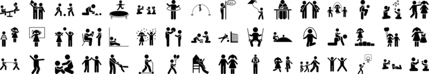 Poster - Children icons collection vector illustration design
