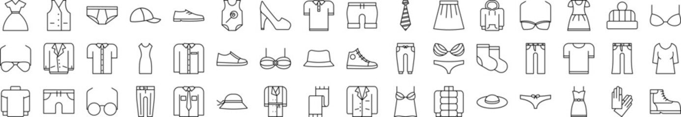 Sticker - Clothes icons collection vector illustration design